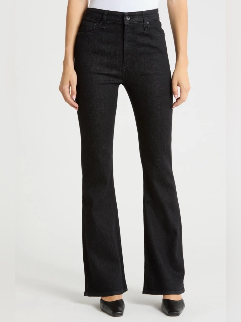 Rag & Bone Casey High Rise Ankle Flare Jeans 28 Black Crop WDD22F2917N5BL $258